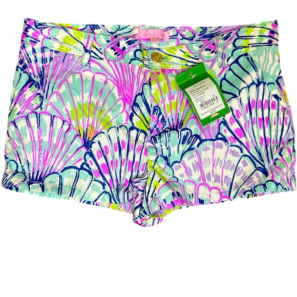 Lilly Pulitzer Girls Shorts, Size 14 Serene Blue Oh Shello NWT - Picture 3 of 8